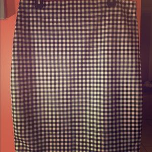 Gingham Jade Mackenzie Pencil Skirt